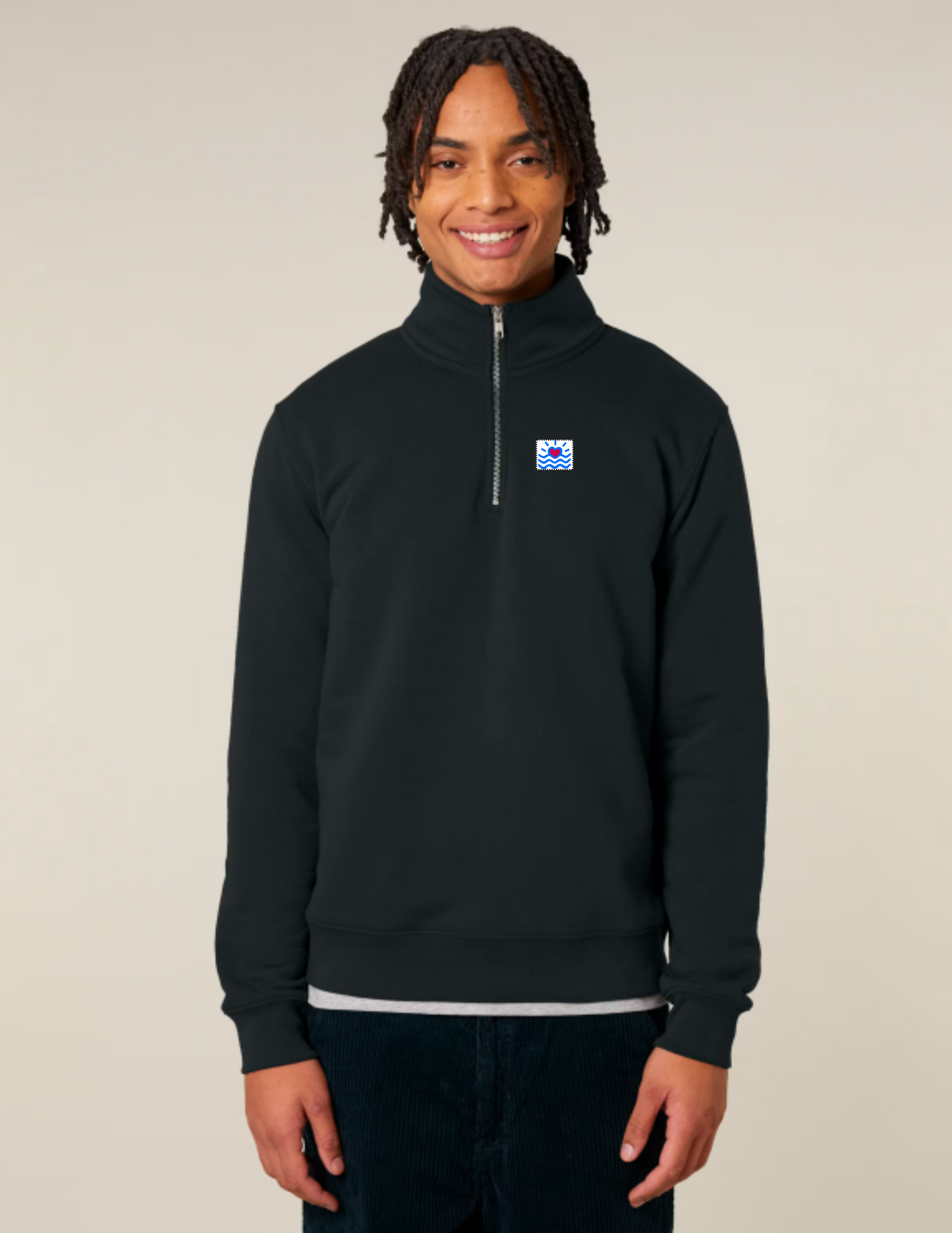 Sweatshirt à col montant (unisexe) coupe normal
