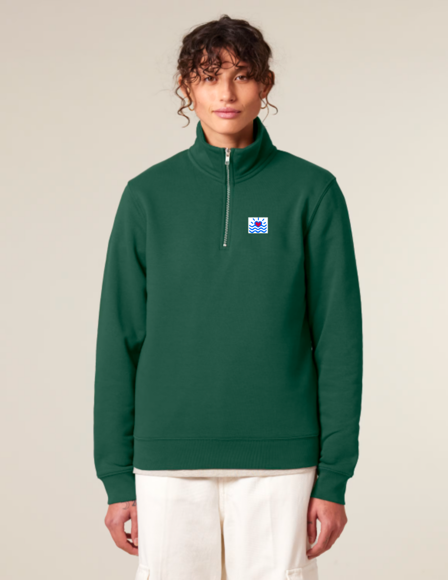 Sweatshirt à col montant (unisexe) coupe normal