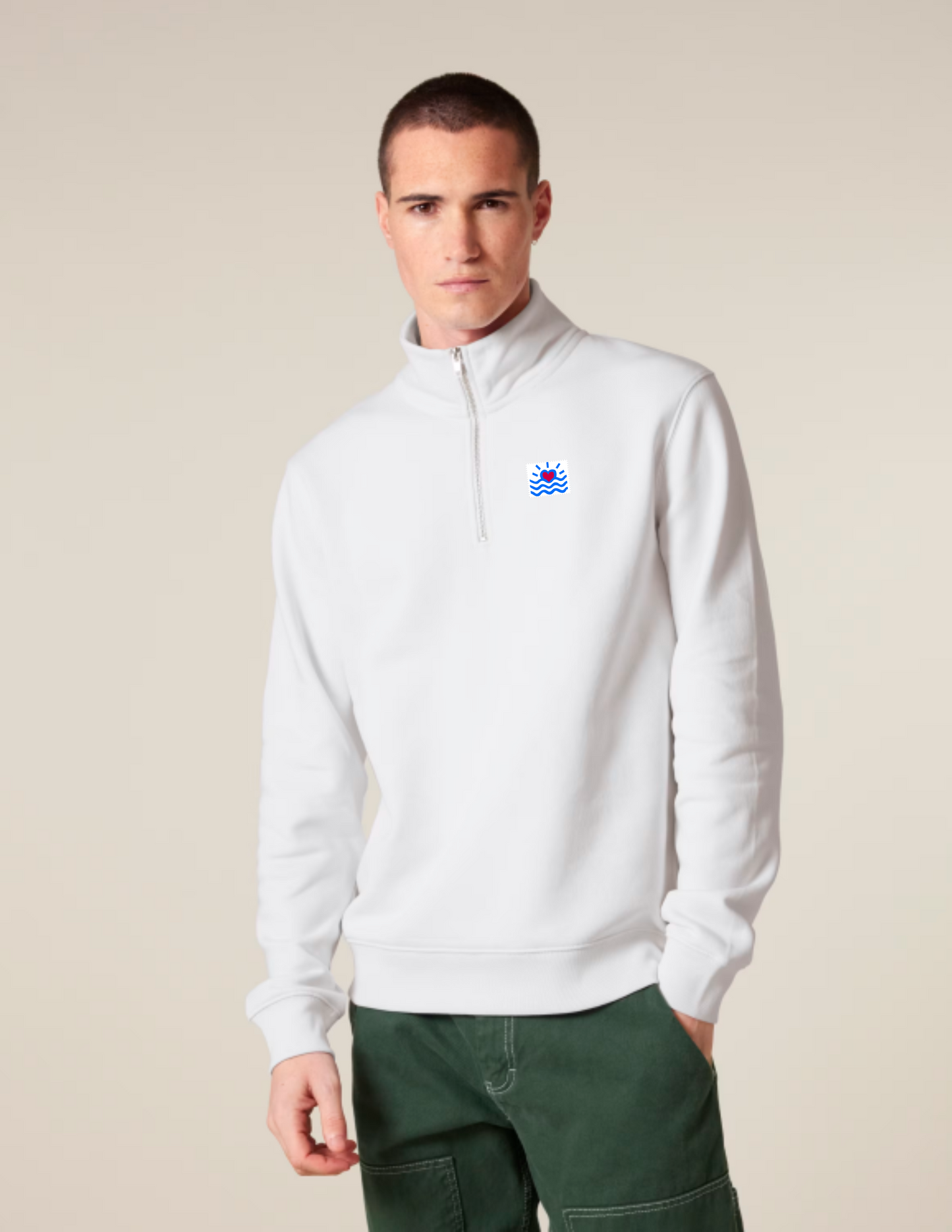 Sweatshirt à col montant (unisexe) coupe normal
