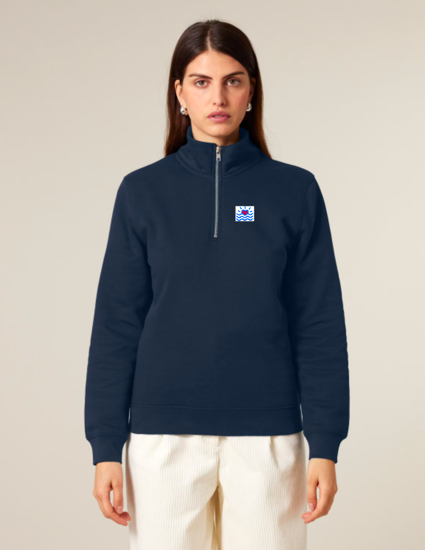Sweatshirt à col montant (unisexe) coupe normal