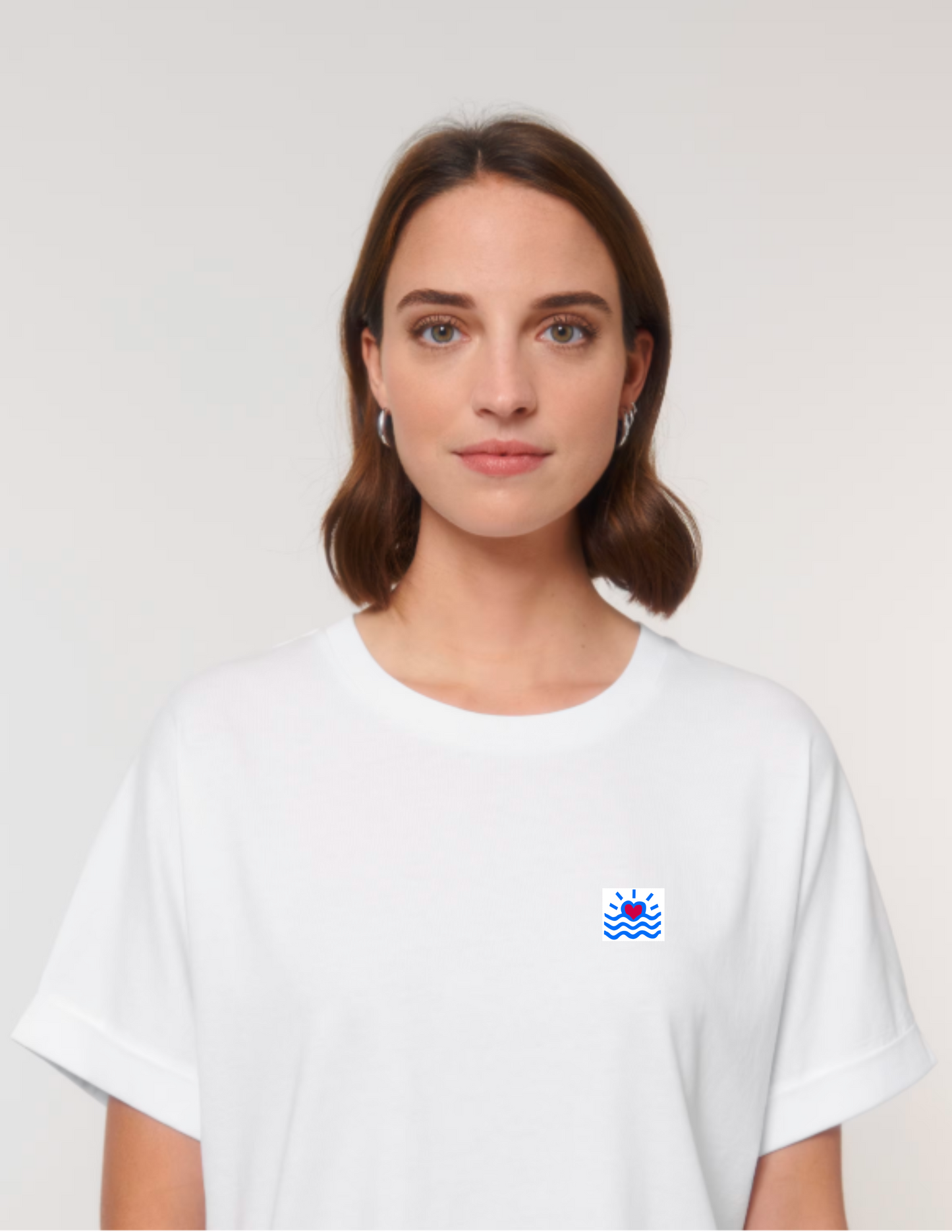 Tee shirt col rond oversize