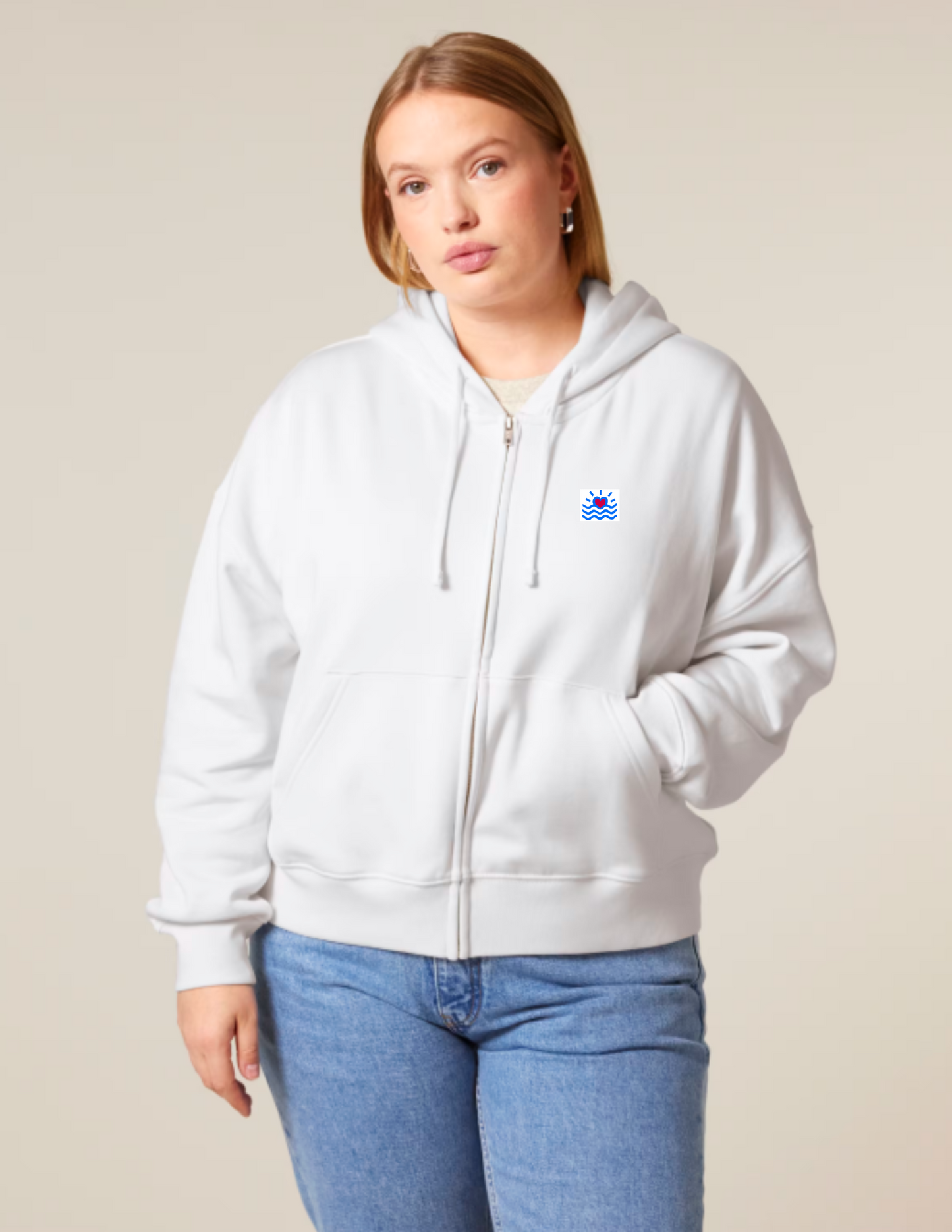 Sweatshirt zippé pour femmes