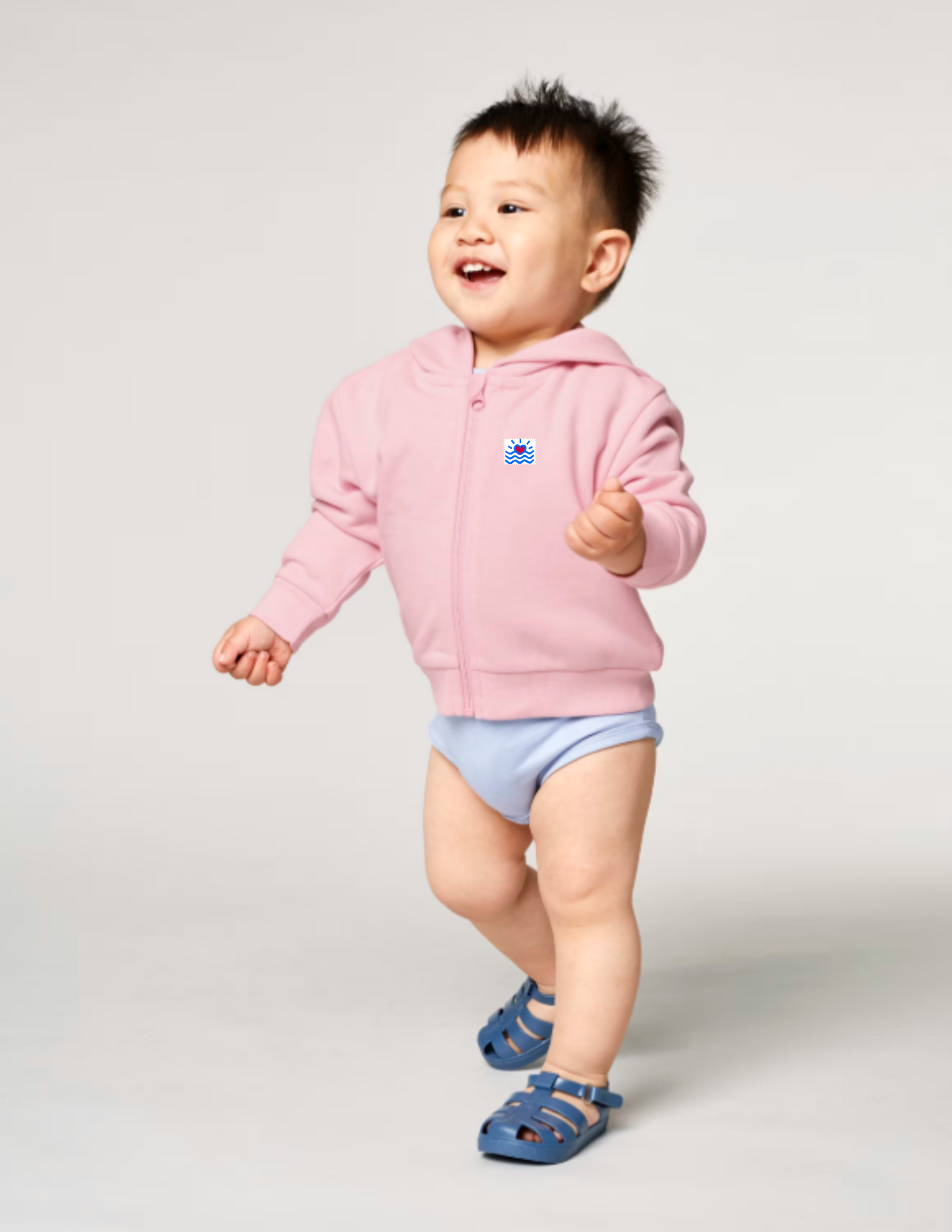 Sweatshirt zippé à capuche pour bébé (Unisexe)
