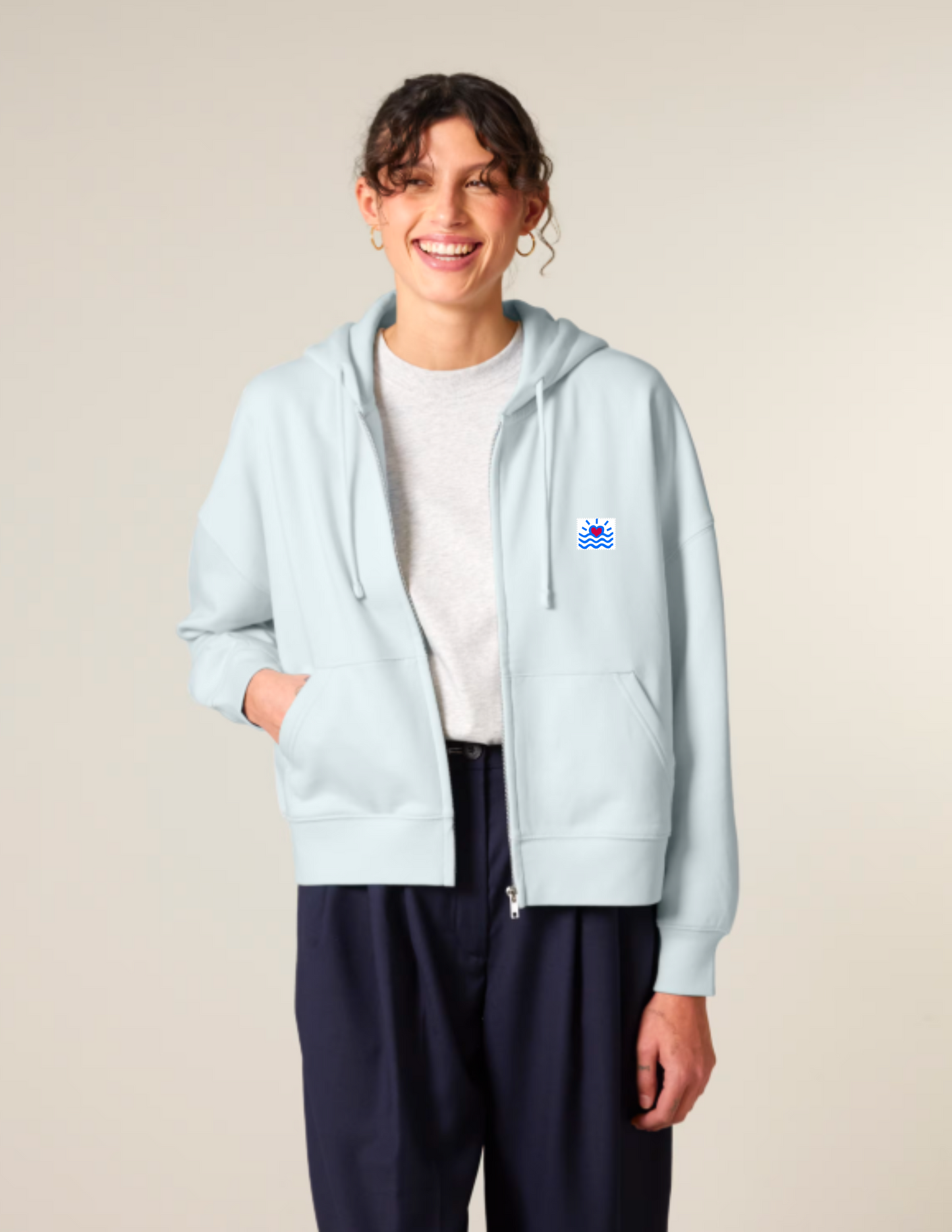 Sweatshirt zippé pour femmes