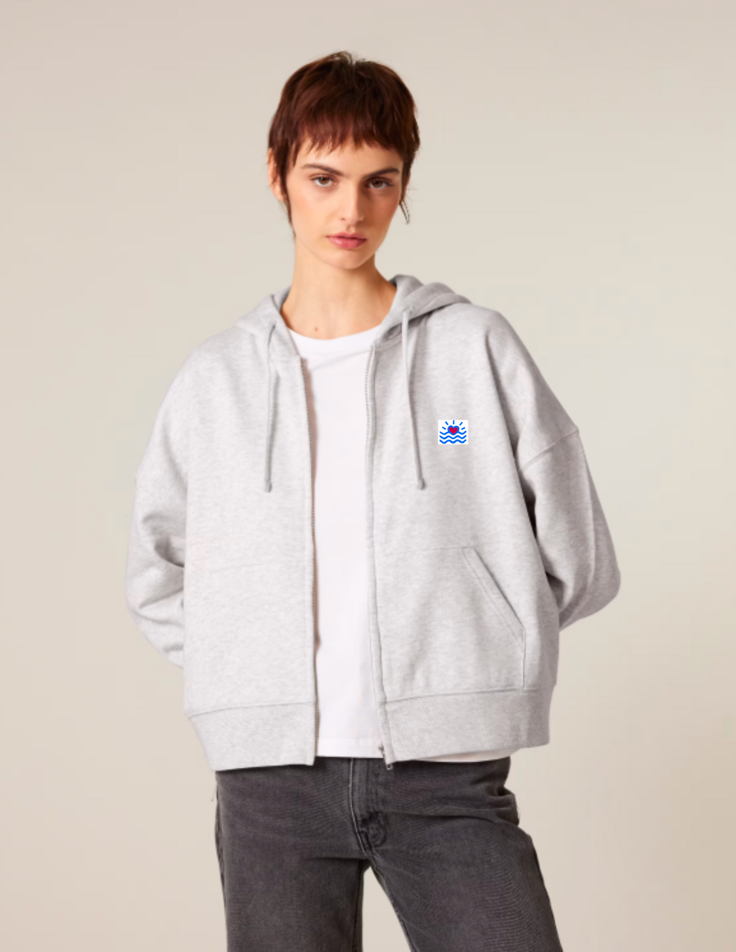 Sweatshirt zippé pour femmes