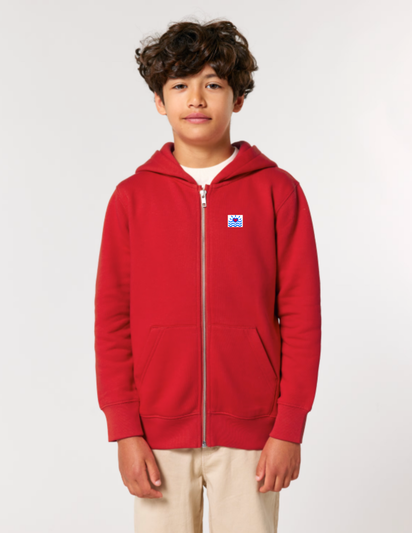 Sweatshirts unisexes avec fermeture éclaire intégrale pour enfants
