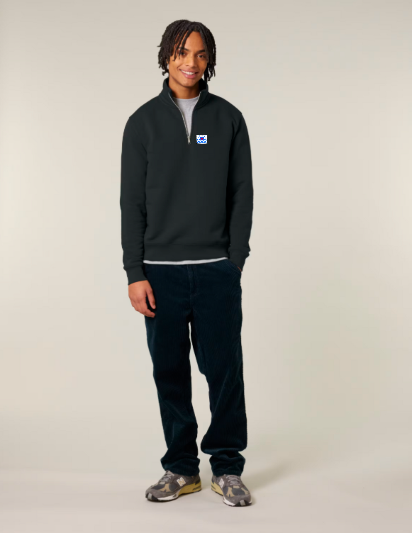 Sweatshirt à col montant (unisexe) coupe normal