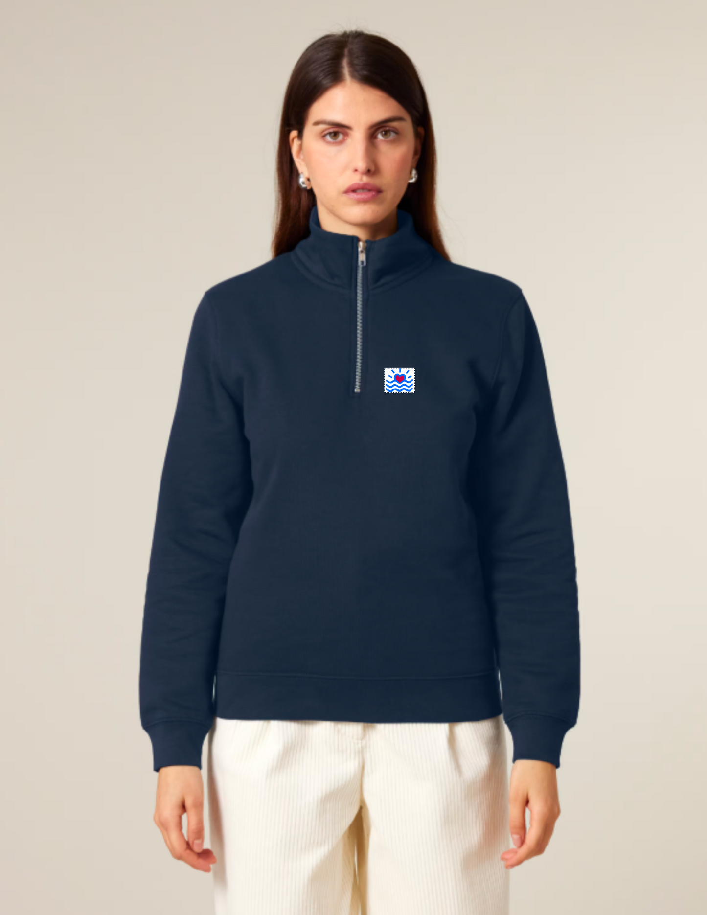 Sweatshirt à col montant (unisexe) coupe normal