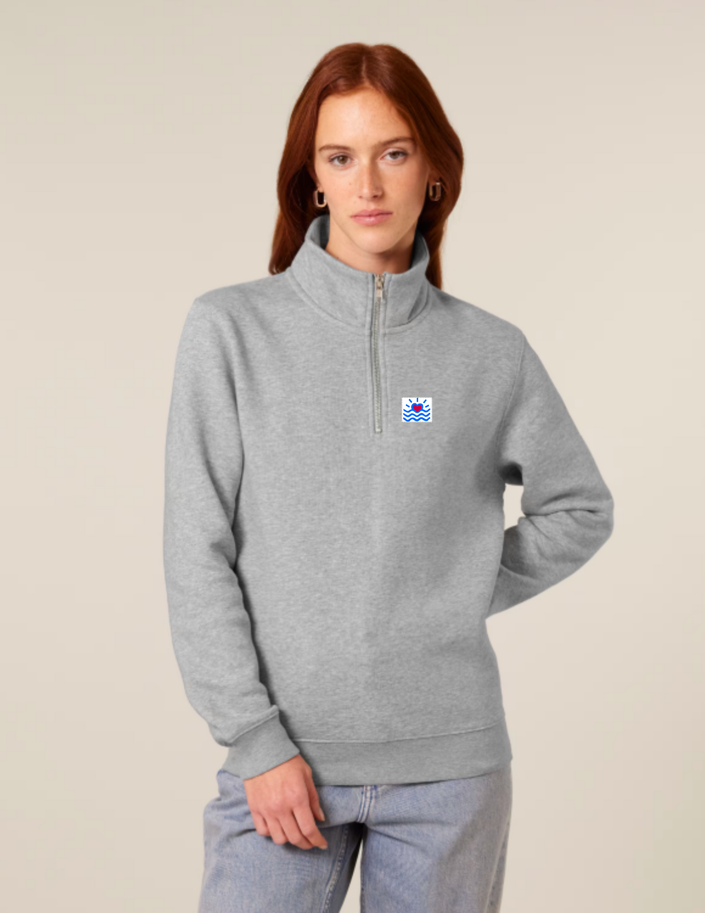 Sweatshirt à col montant (unisexe) coupe normal