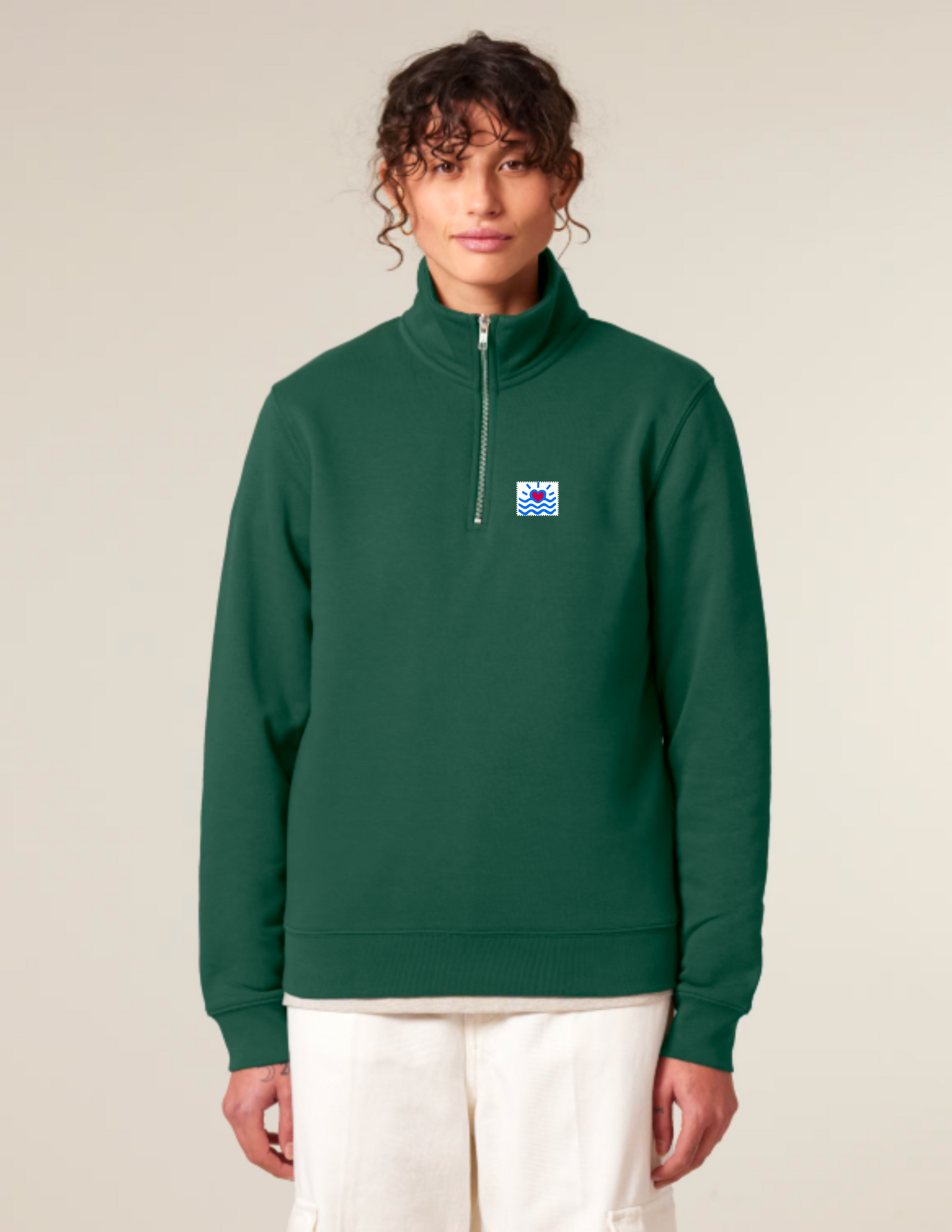 Sweatshirt à col montant (unisexe) coupe normal