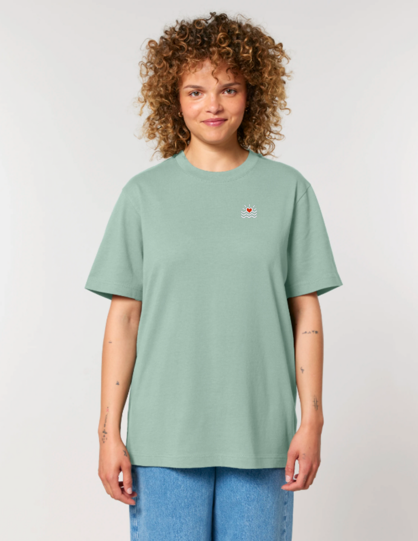 Tee-shirt grammage medium Coeur d'été (Unisexe) 215 GSM