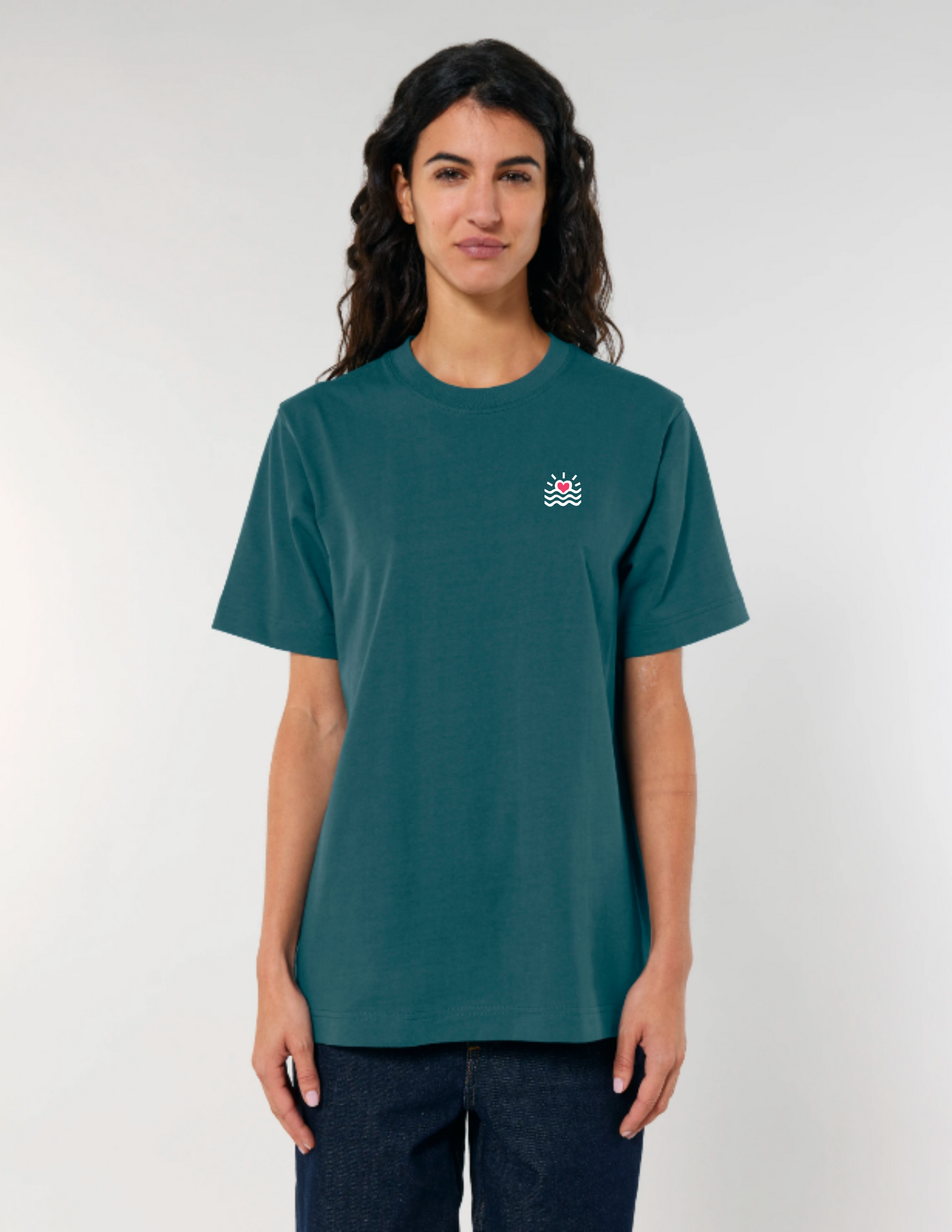 T-Shirt Oversize weiß Love Signature x Fregate (Unisex)