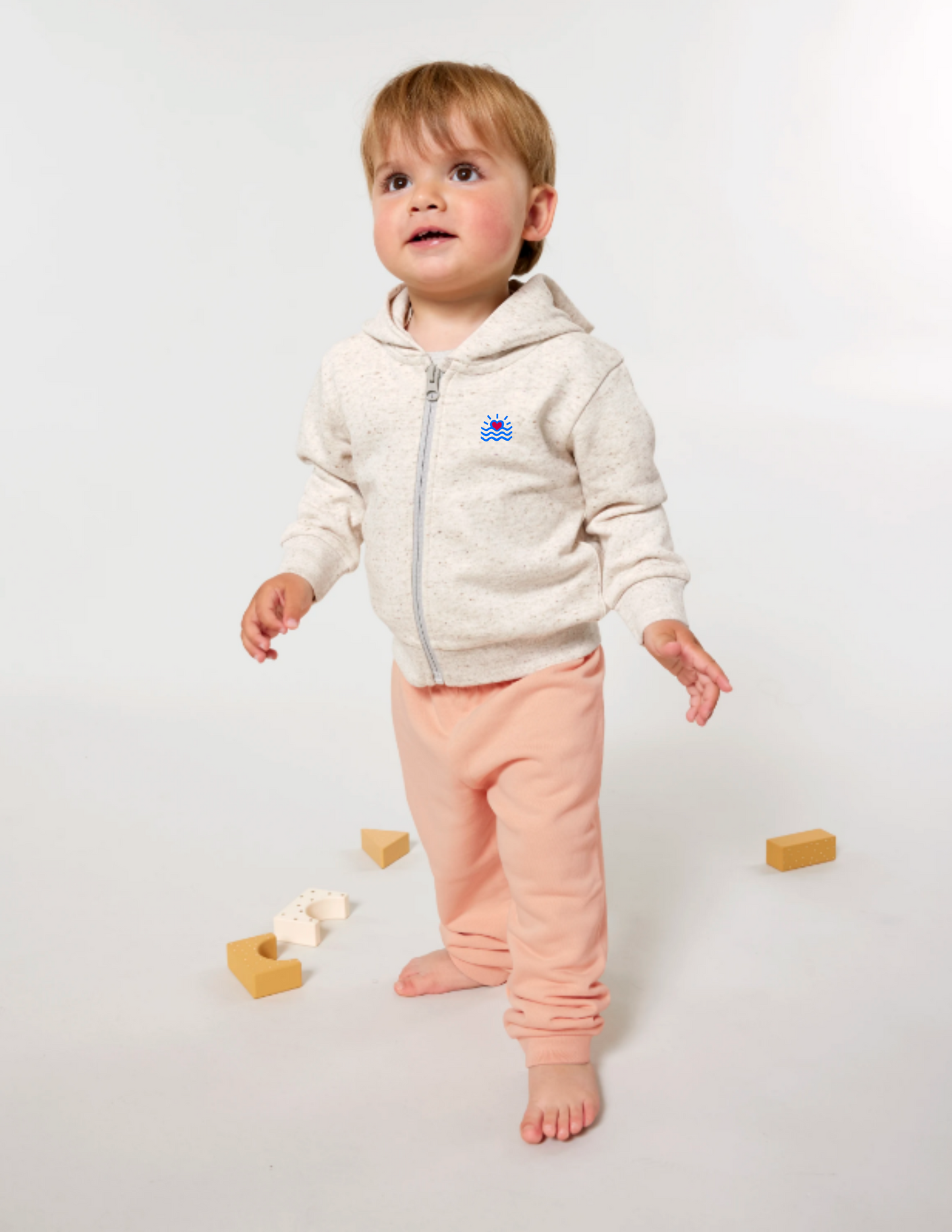 Sweatshirt zippé à capuche pour bébé (Unisexe)