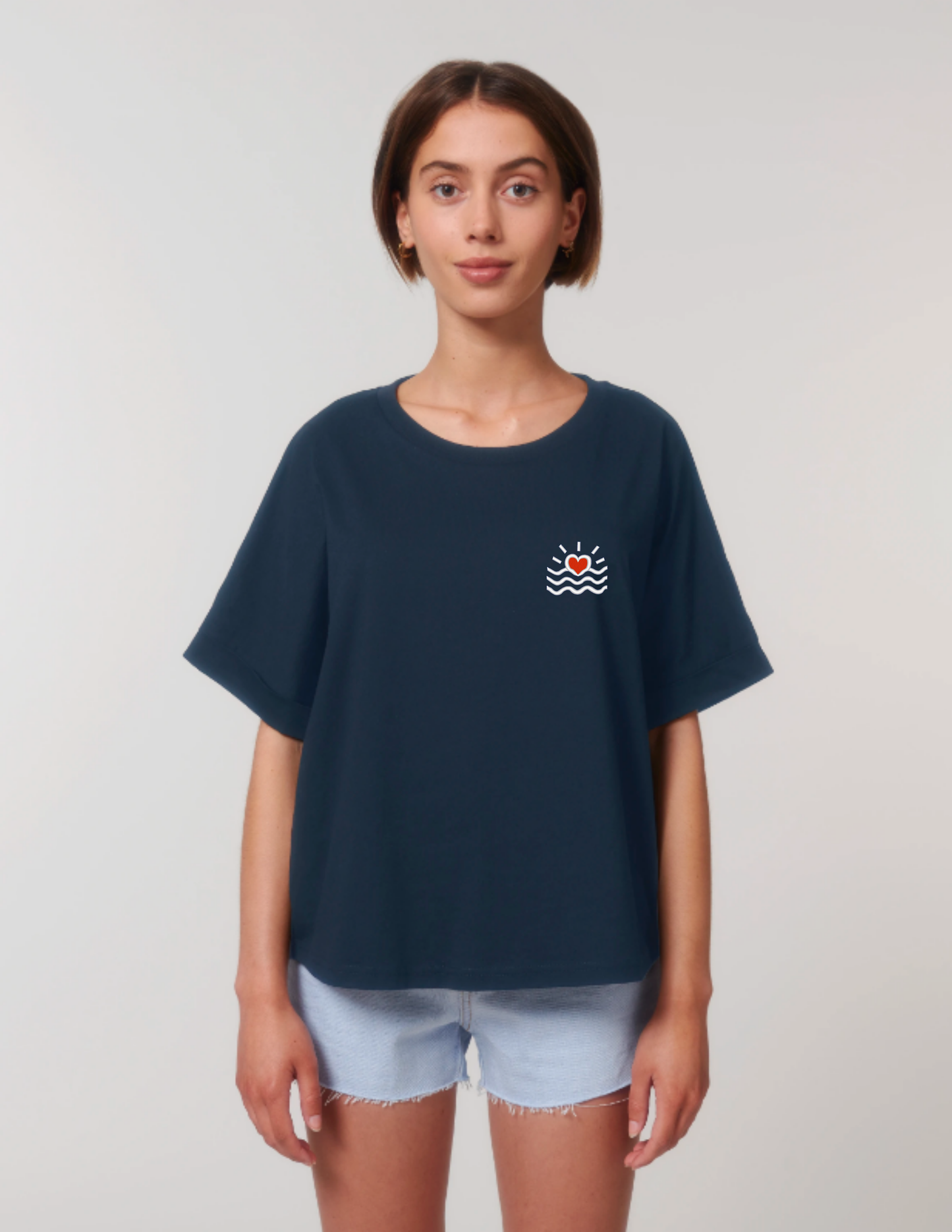 Tee shirt col rond oversize