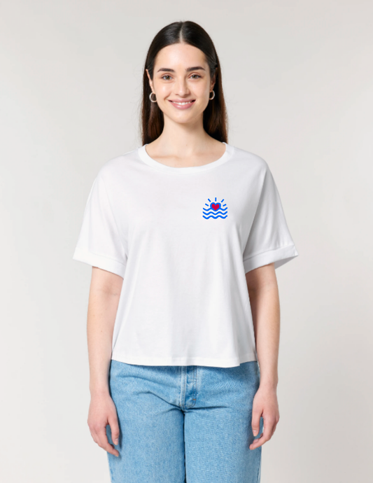 Tee shirt col rond oversize