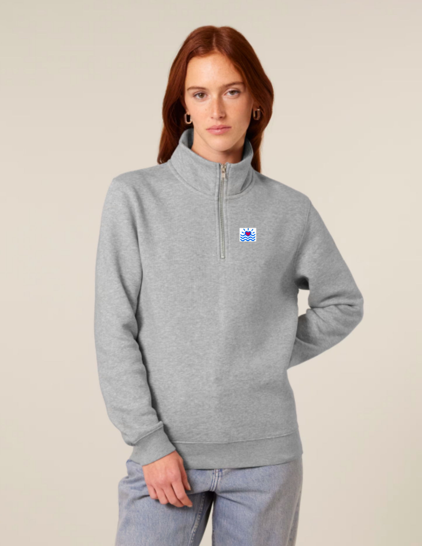 Sweatshirt à col montant (unisexe) coupe normal
