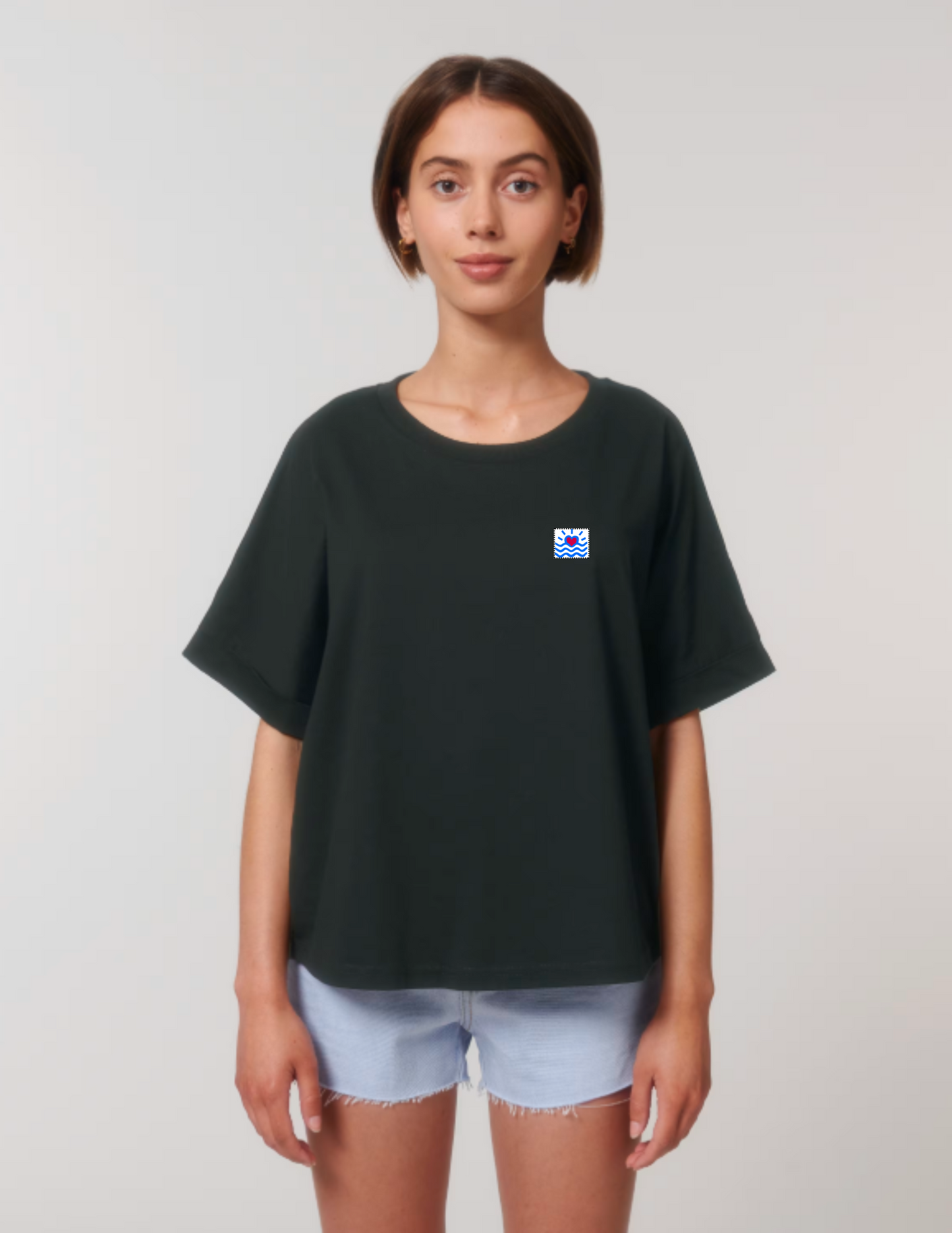 Tee shirt col rond oversize