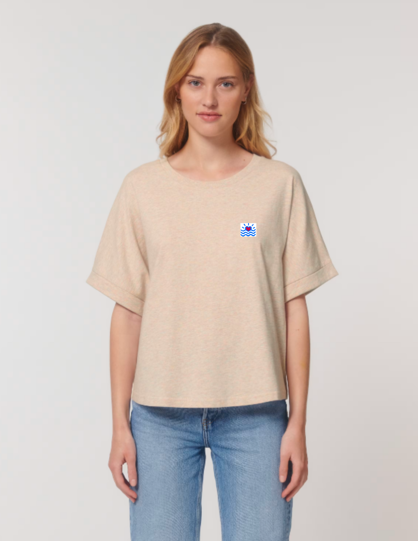 Tee shirt col rond oversize