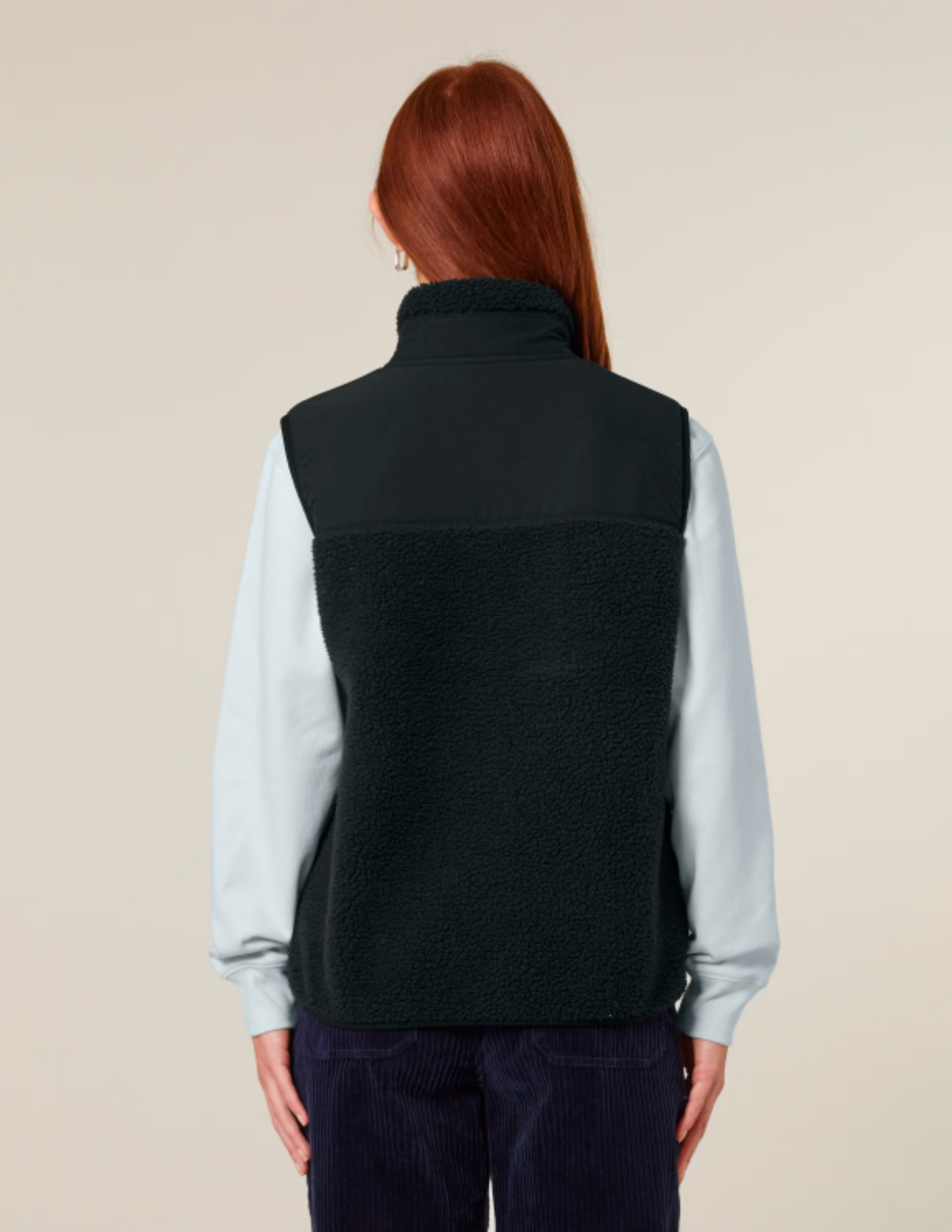 Veste sherpa sans manches unisexe