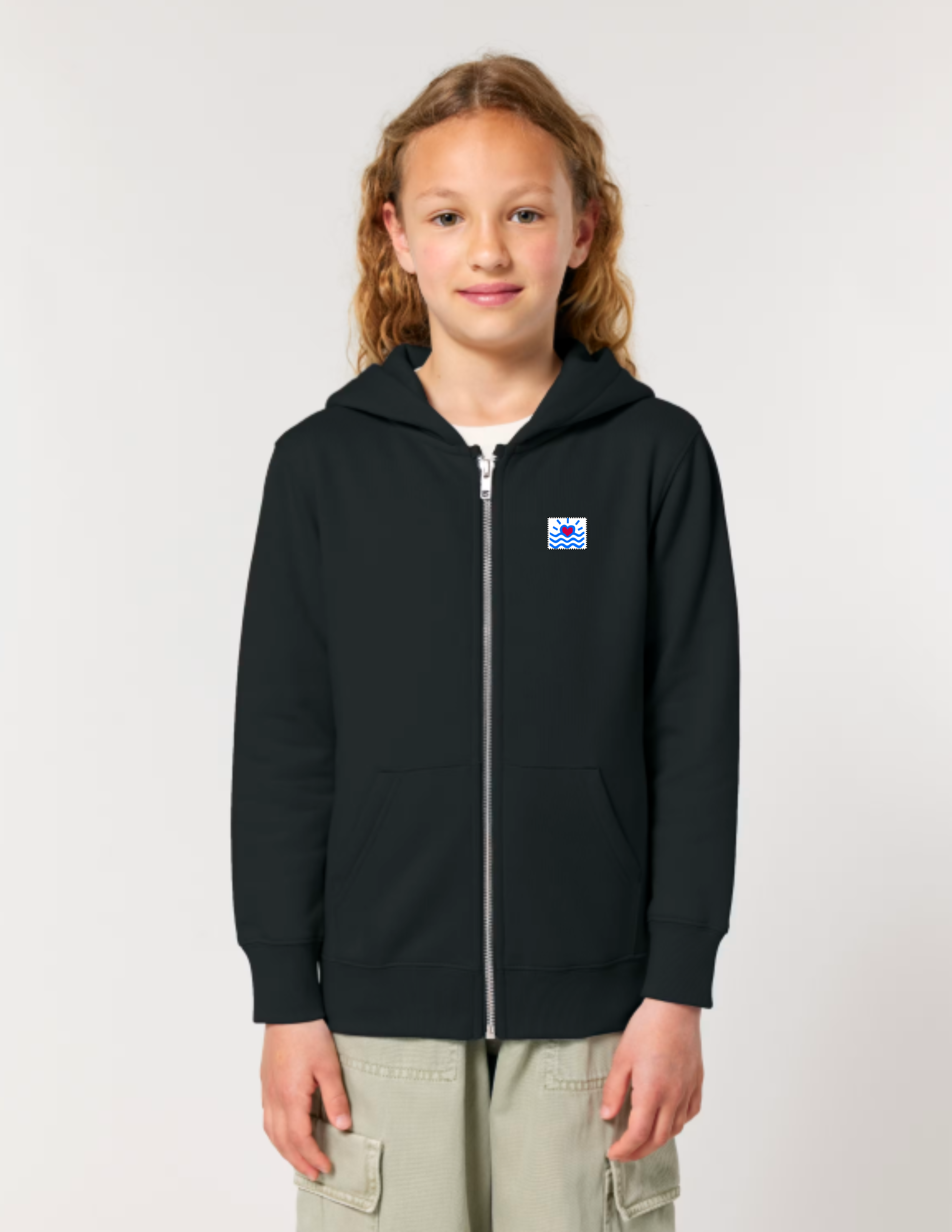 Sweatshirts unisexes avec fermeture éclaire intégrale pour enfants