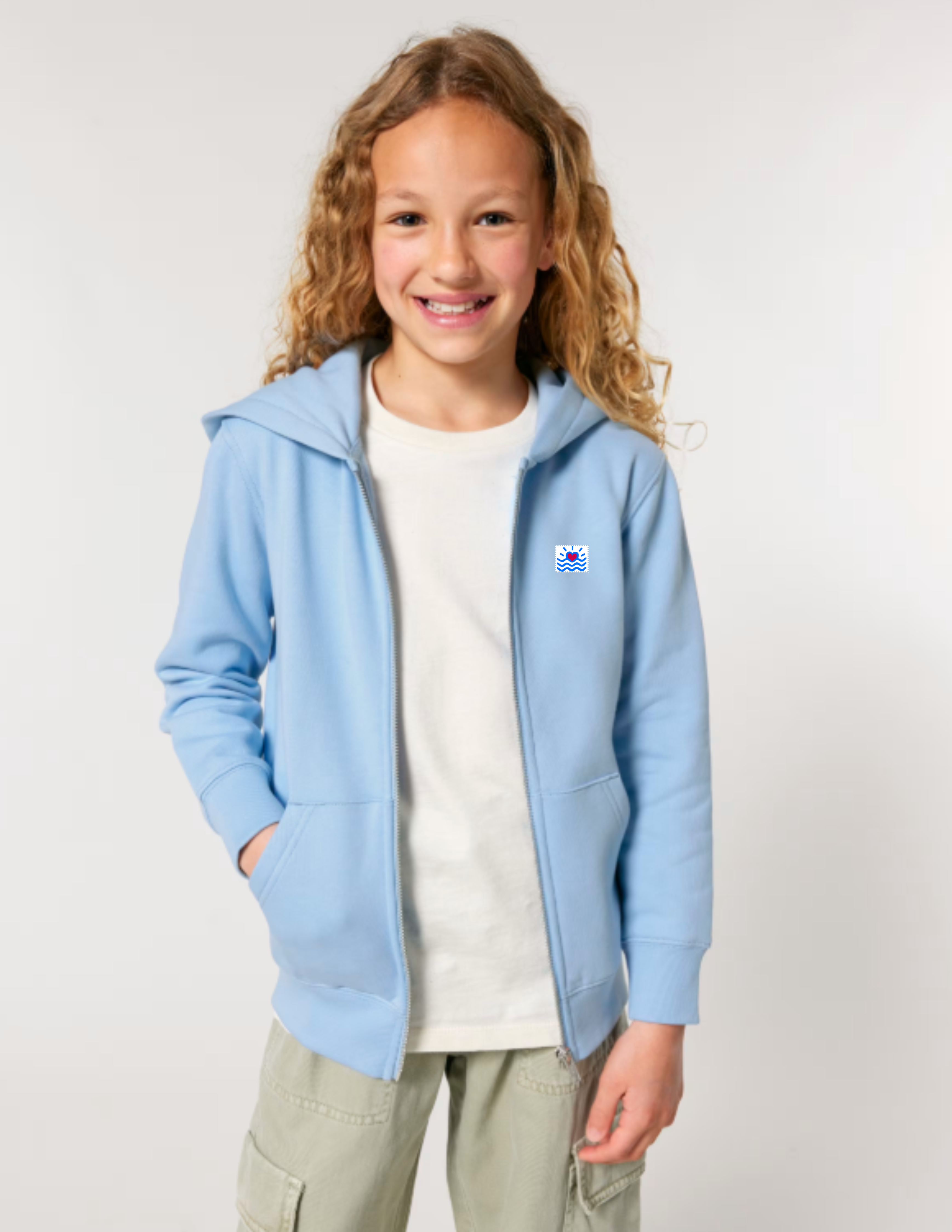 Sweatshirts unisexes avec fermeture éclaire intégrale pour enfants