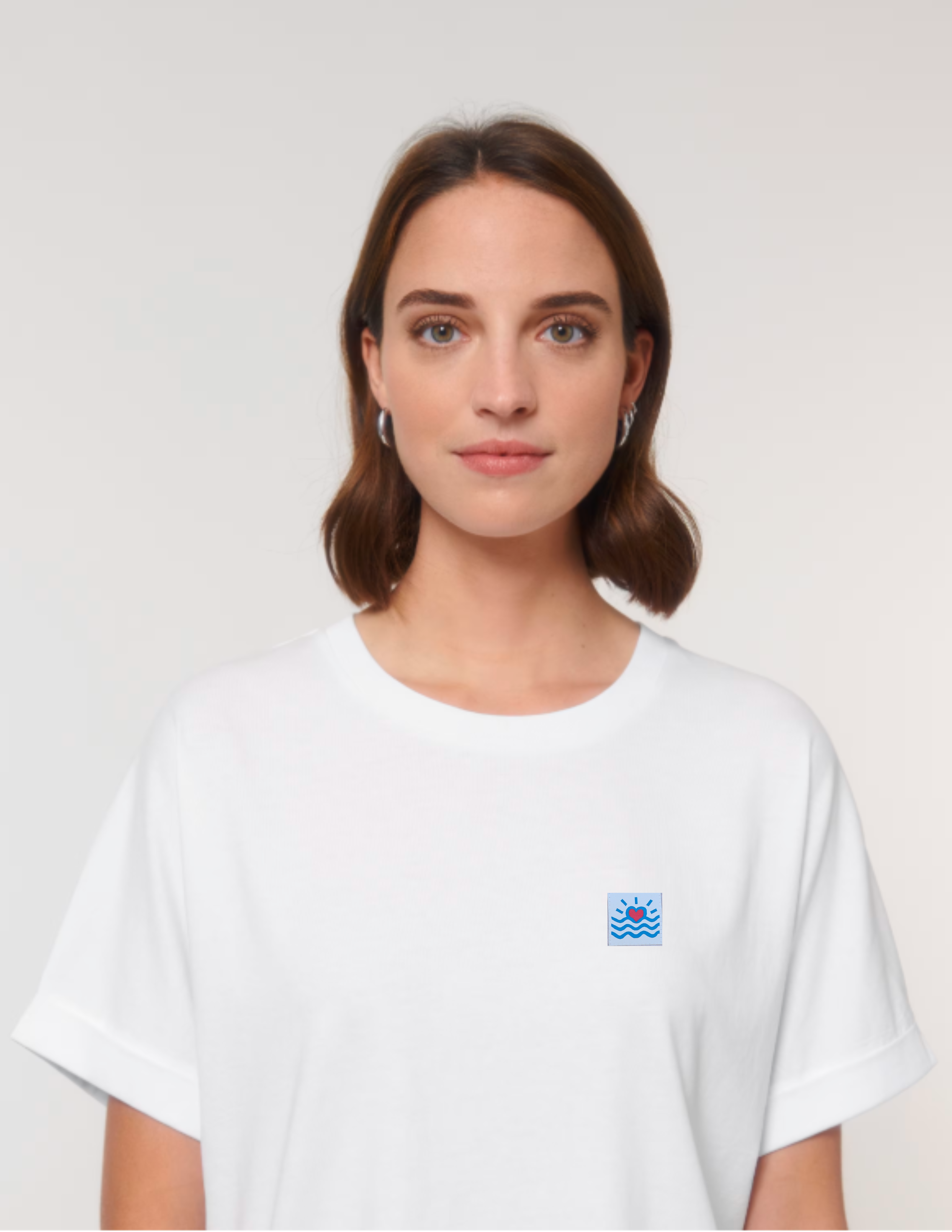Tee shirt col rond oversize