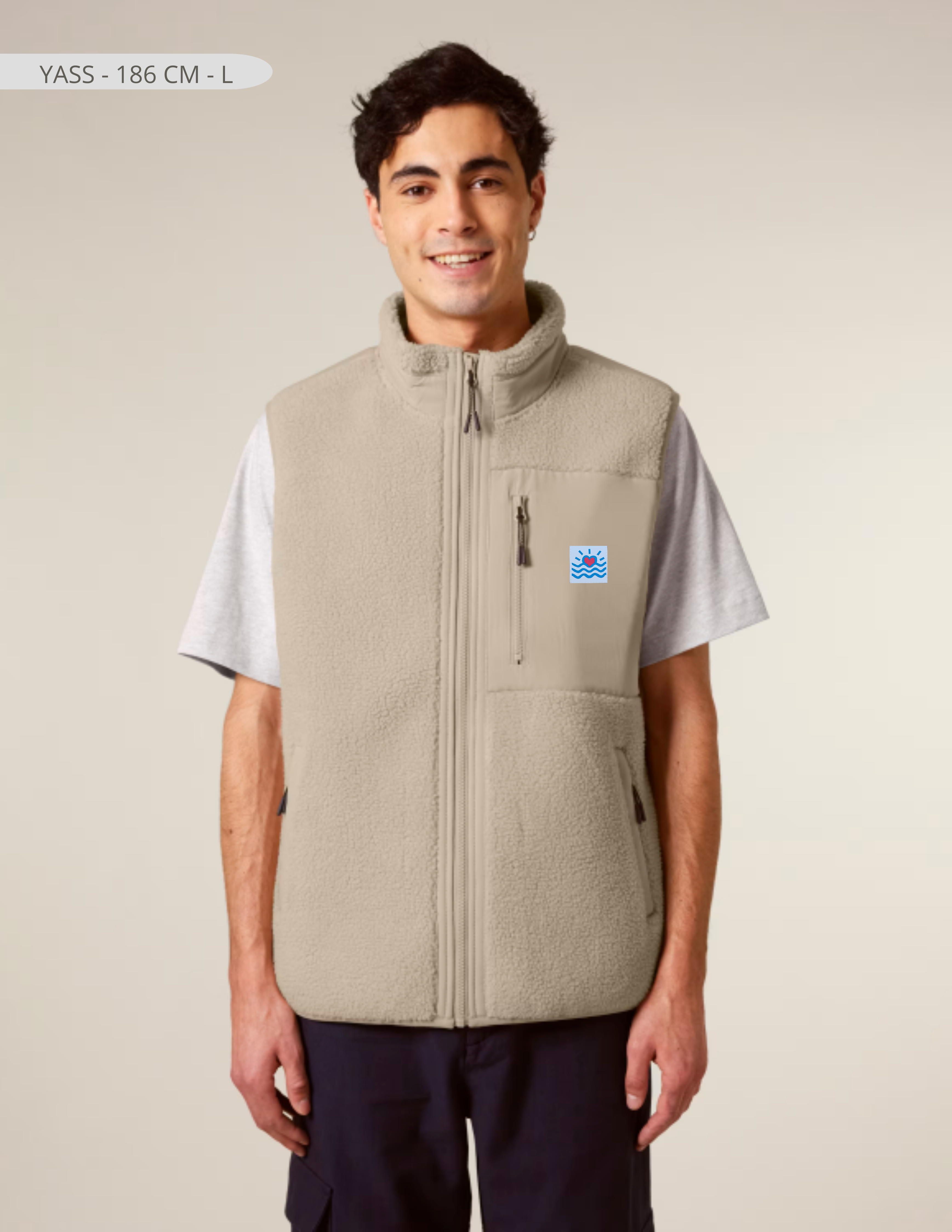 Veste sherpa sans manches unisexe