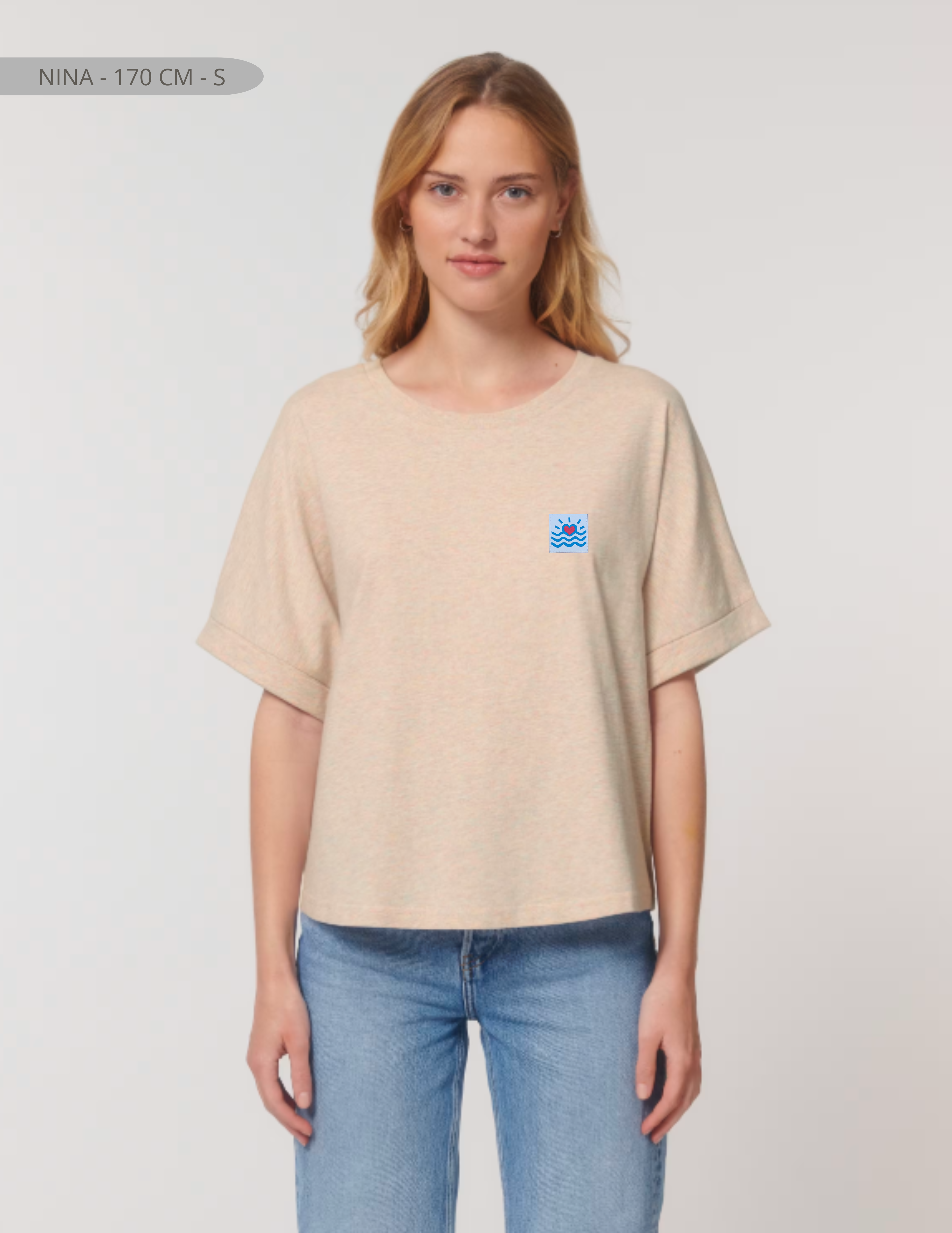 Tee shirt col rond oversize