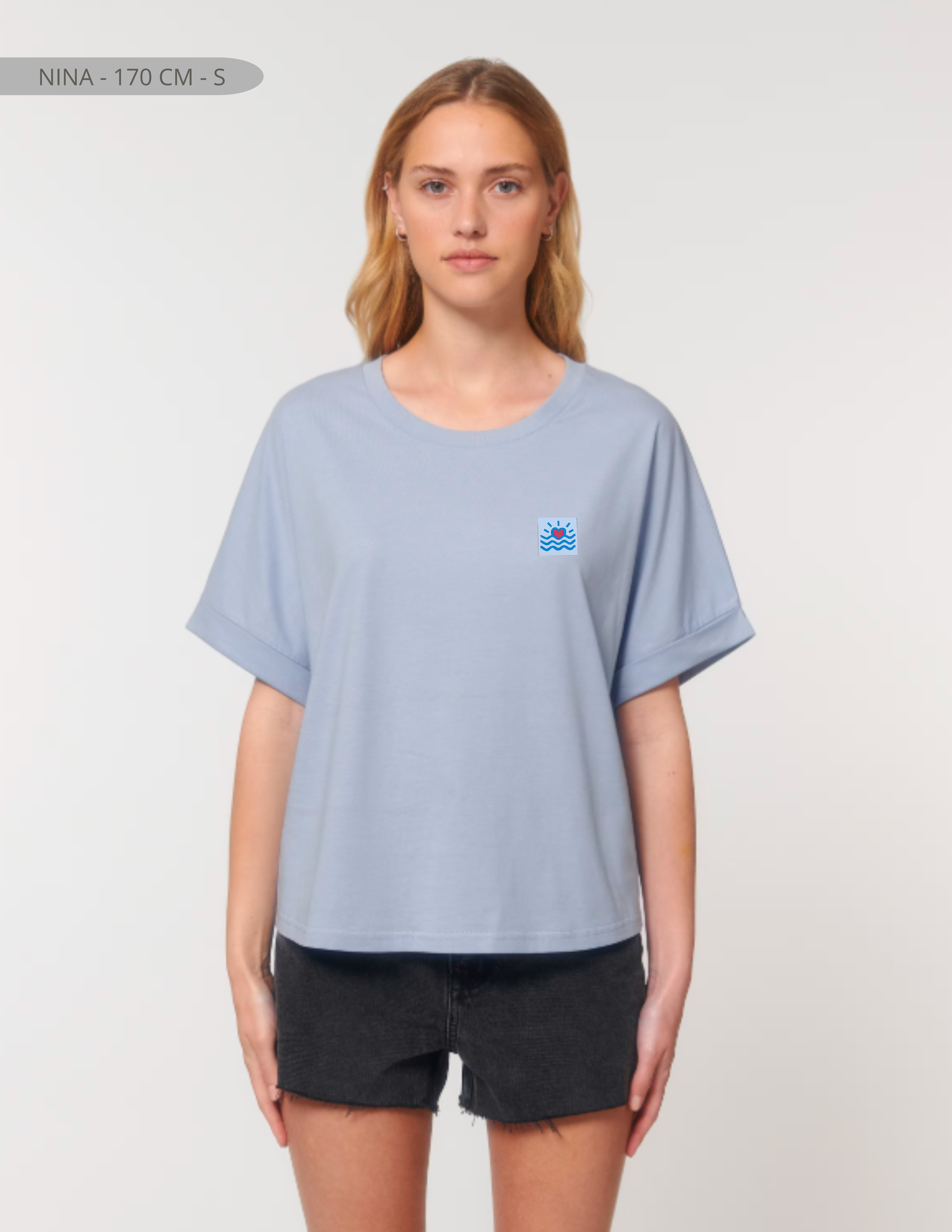 Tee shirt col rond oversize
