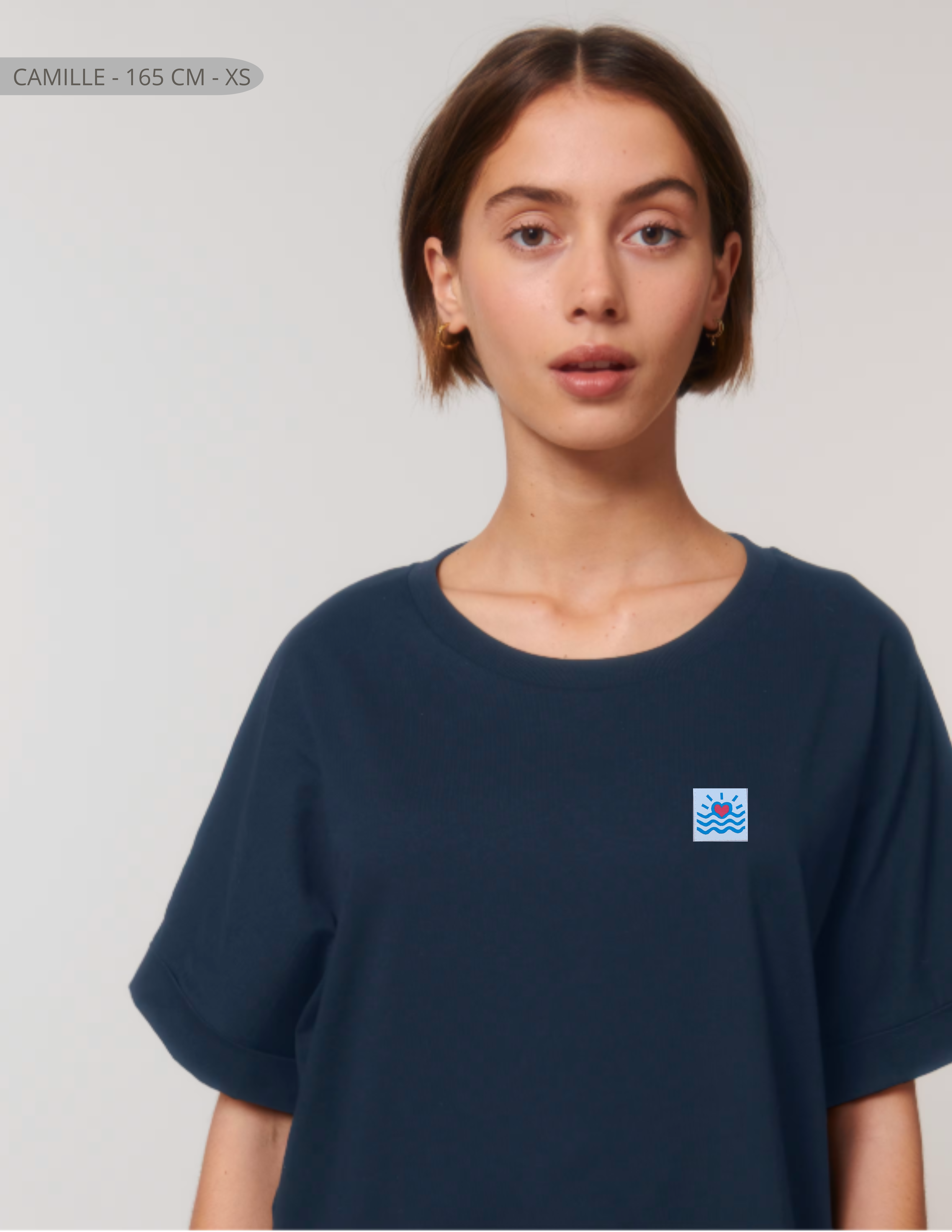 Tee shirt col rond oversize