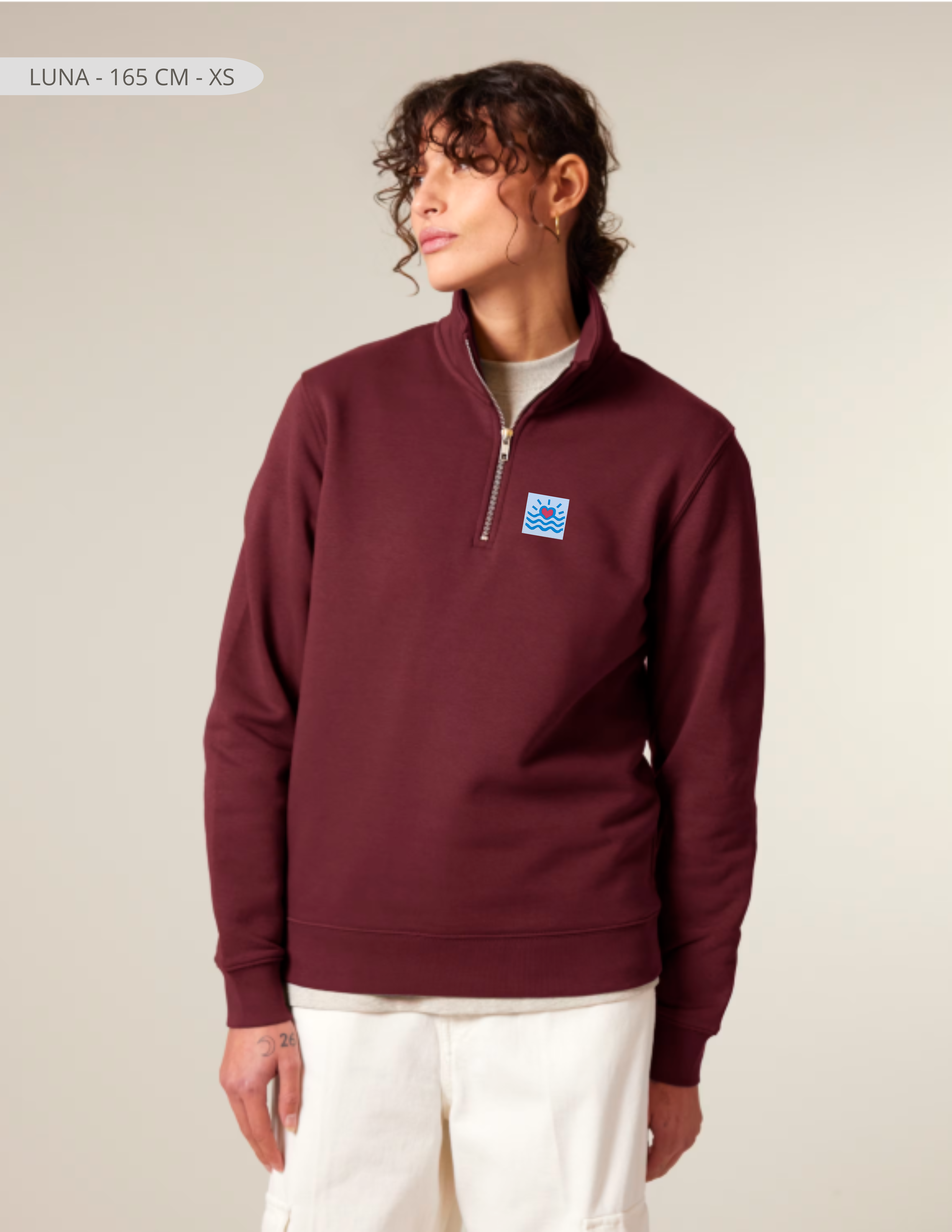 Sweatshirt à col montant (unisexe)
