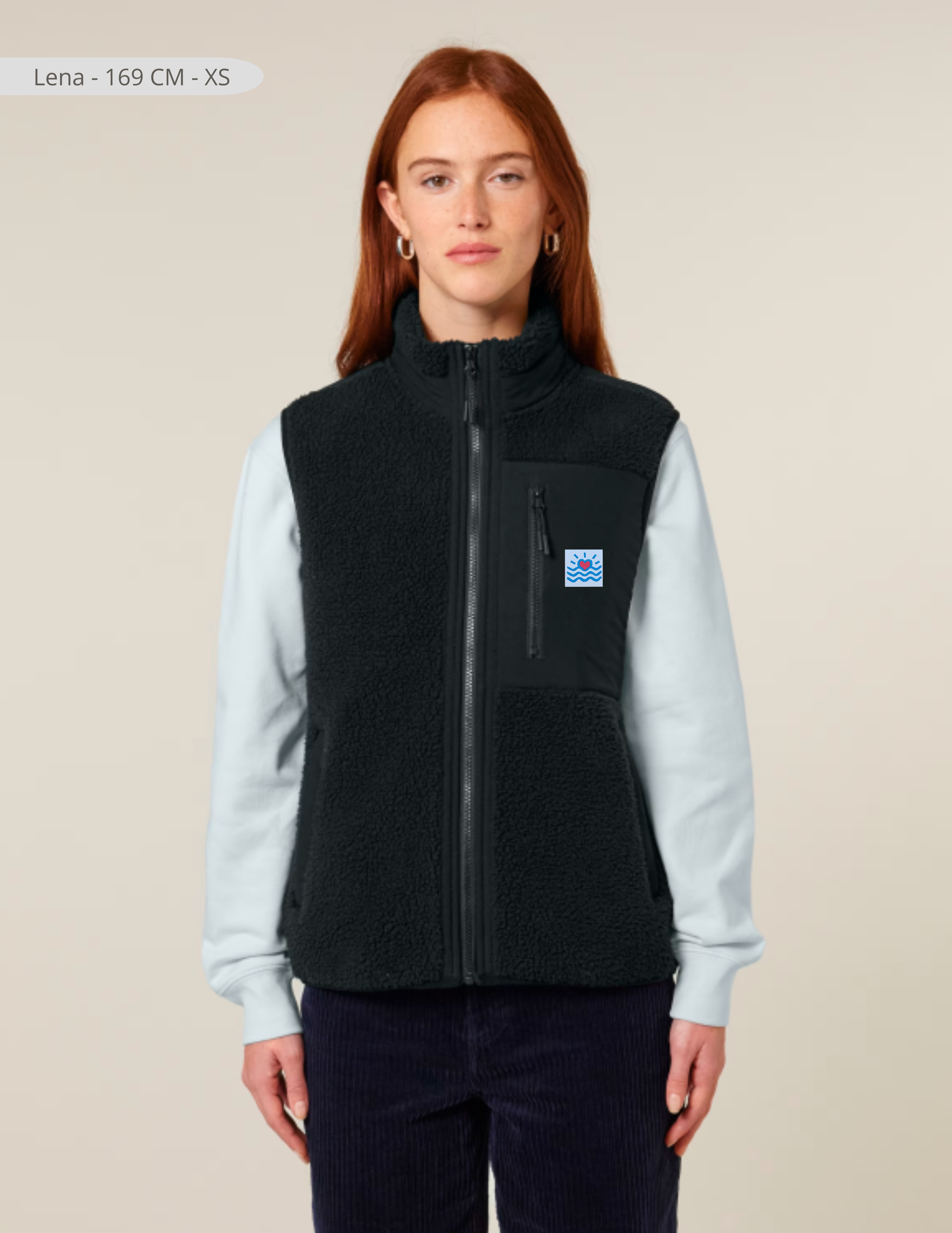 Veste sherpa sans manches unisexe