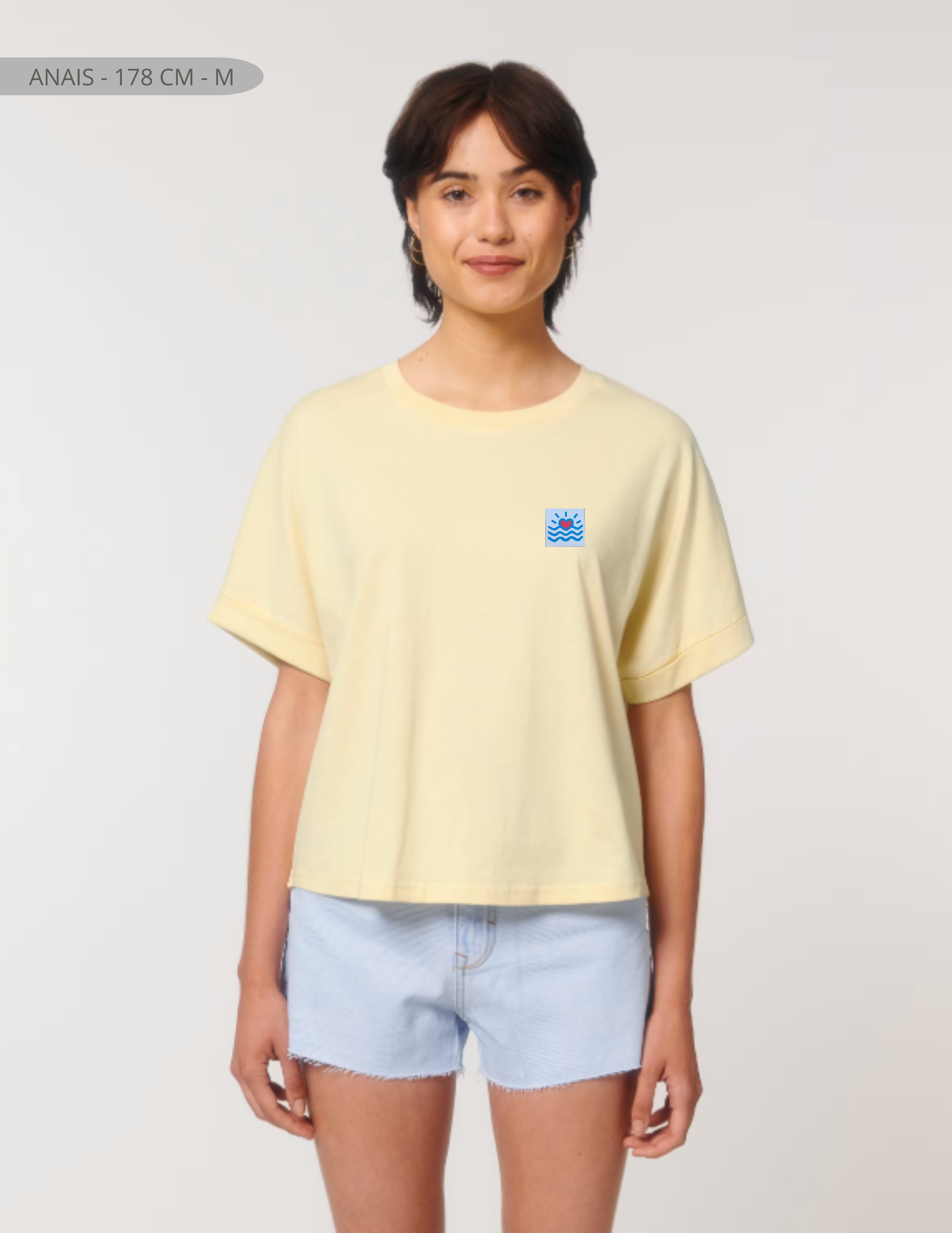 Tee shirt col rond oversize