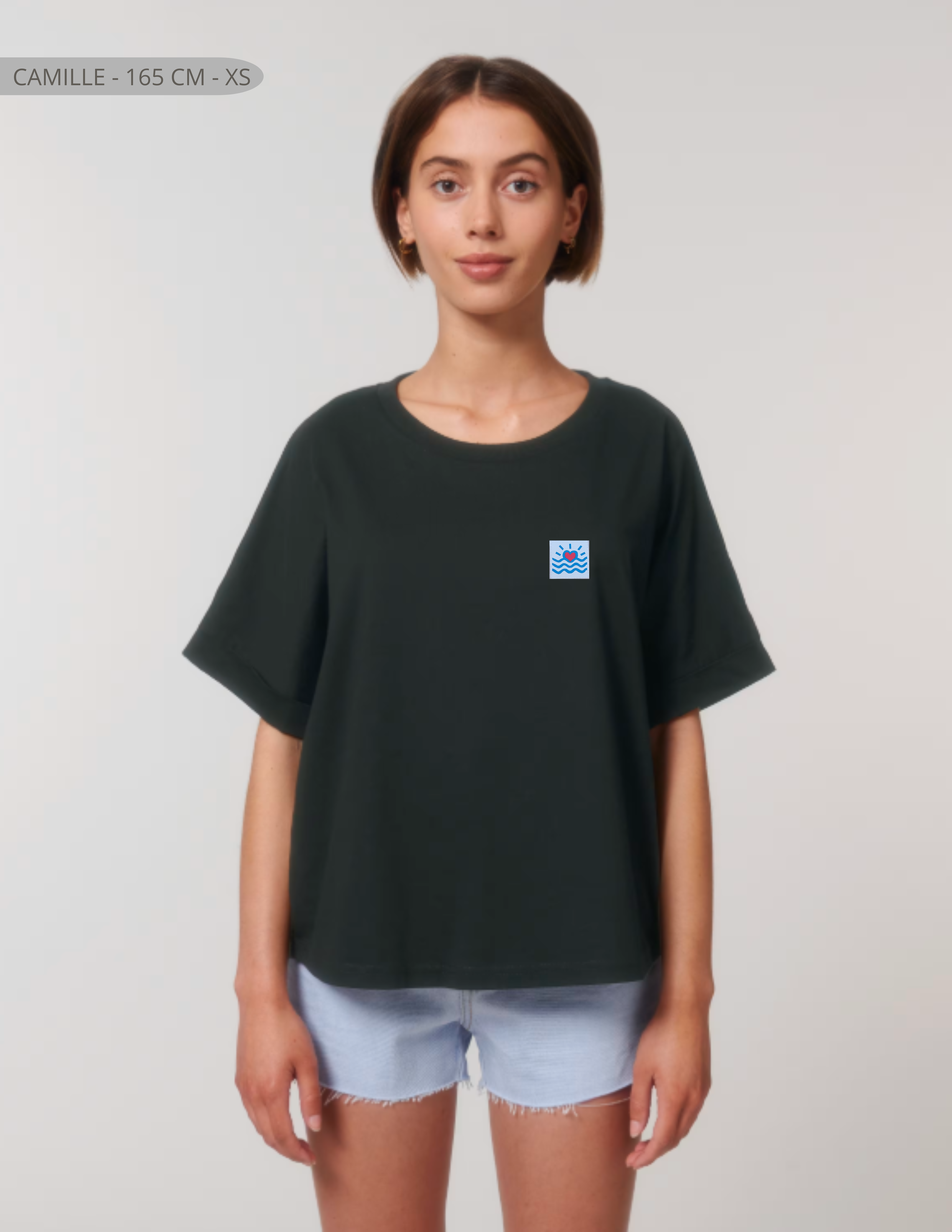Tee shirt col rond oversize